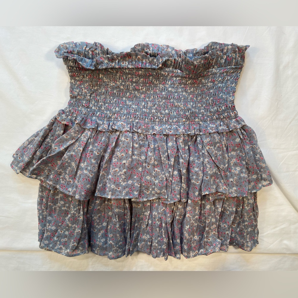 Reset by Jane, Ruffled Floral‎ Skirt, soft, Size Medium